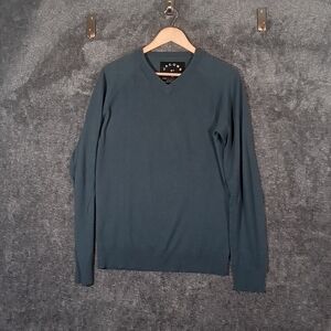 Marc Jacobs Cashmere Mens Long Sleeve V Neck Blue Size Small